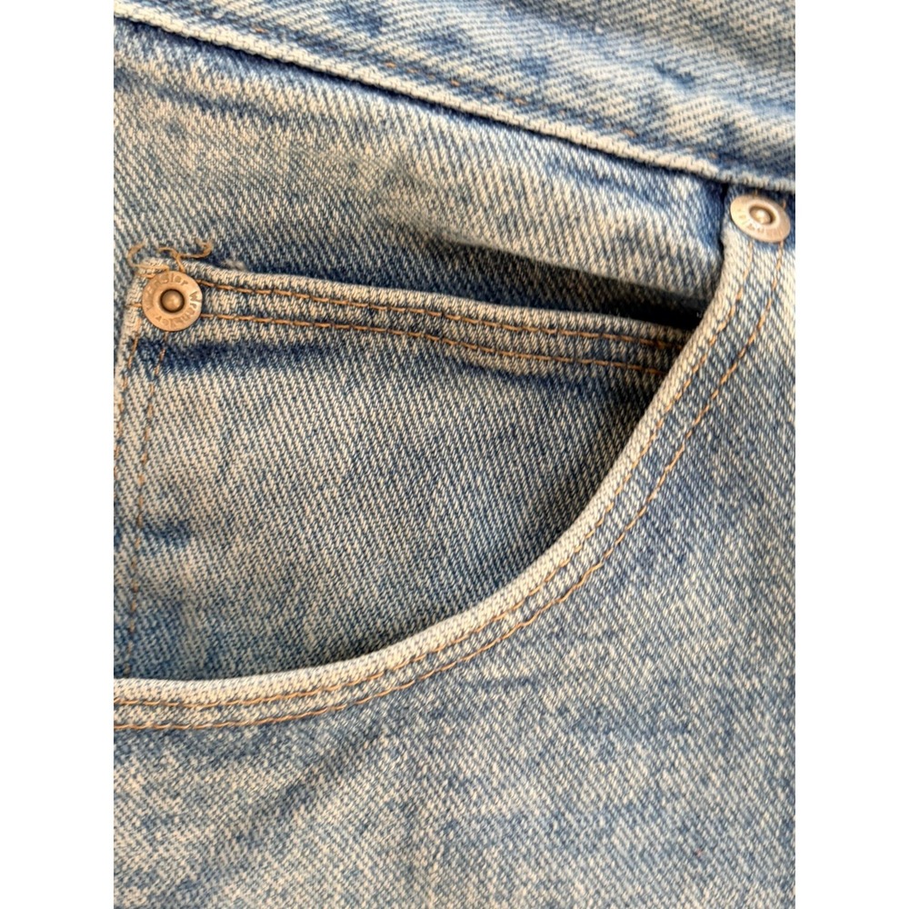 Vintage Wrangler Jeans Mens 42x32 Denim Relaxed Fit Workwear Grunge Light Wash - Picture 7 of 10